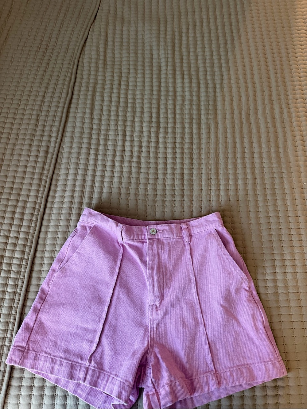 entro Pastel Lavender High-Rise Cotton Shorts Worn Once